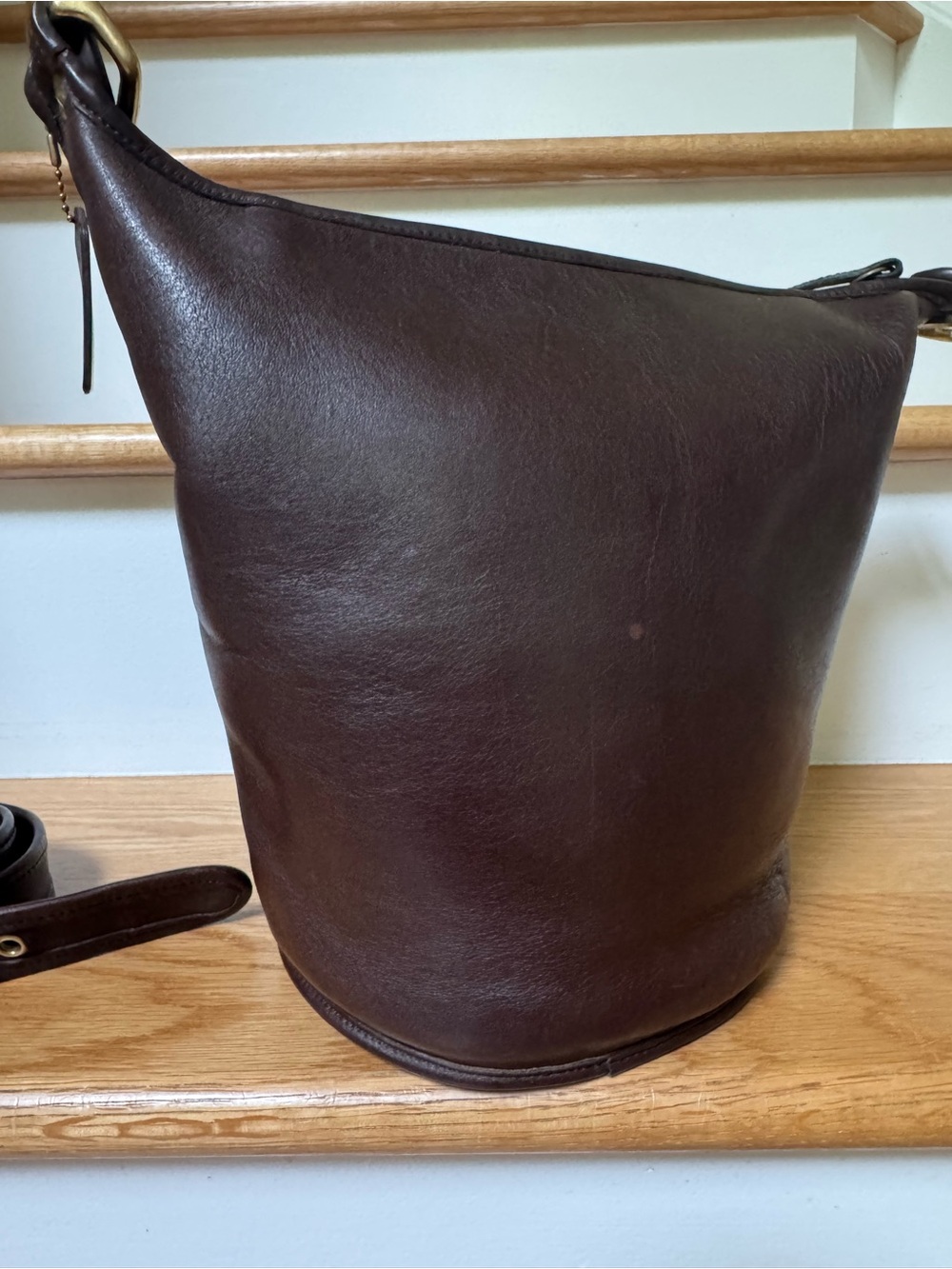 Vintage Coach Helen's Legacy 9953 Mahogany Brown Leather Duffle Bag from Turkey - Picture 7 of 15